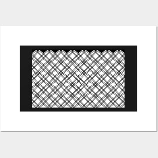 Zigzag geometric pattern - black and white. Posters and Art